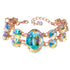 Браслет "Akrus (Aurora Borealis)" с кристаллами Swarovski™